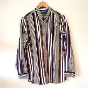 Vintage Loafers By Reed St James Striped Western Button Up